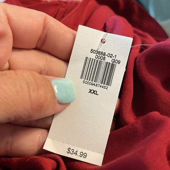 Old Navy Womens Size XXL ~ Burgundy Soft Woven One Shoulder - Picture 8 of 9